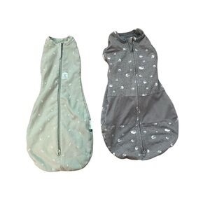 Ergopouch and Happiest Baby Newborn Sleep Swaddles Mint and Gray Gender Neutral